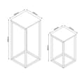 Miniatyrbilde 2 av 4: Sidebord HANNES 2-delers sett 26x26xH60cm, 22x22xH40cm, rustikk melamin