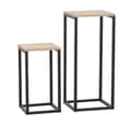 Miniatyrbilde 1 av 4: Sidebord HANNES 2-delers sett 26x26xH60cm, 22x22xH40cm, rustikk melamin