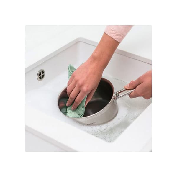 BRABANTIA 2 DISK-TVÄTTDUKAR I MIKROFIBER JADEGRÖN