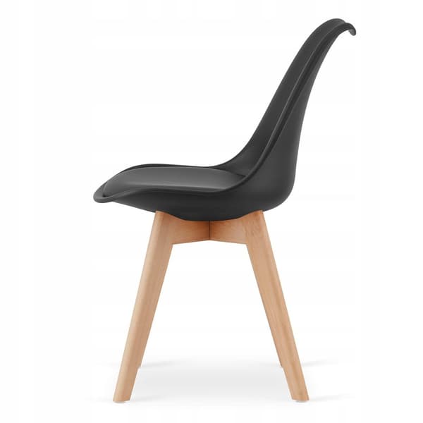 TODI runt bordsset 80cm svart + 4 MARK svarta stolar