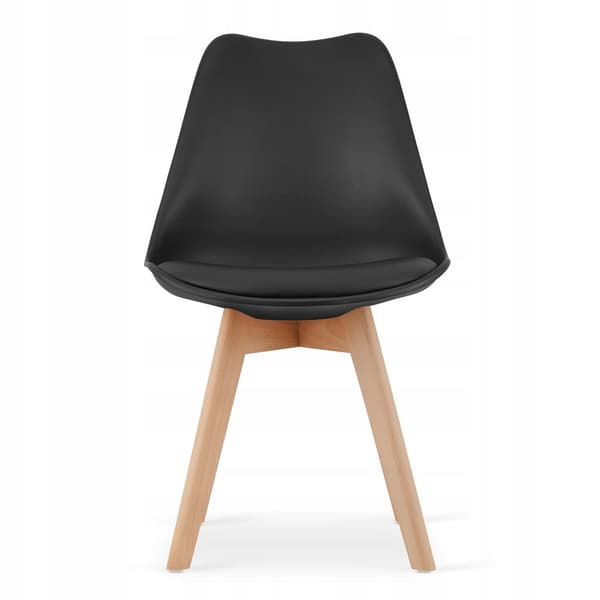 TODI runt bordsset 80cm svart + 4 MARK svarta stolar