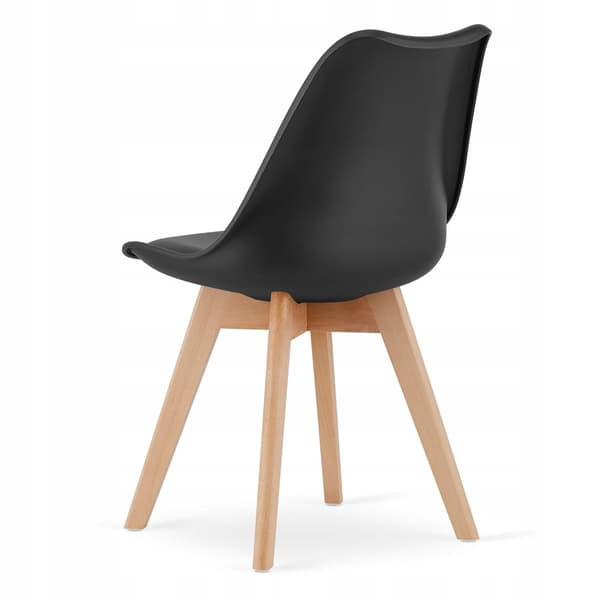 TODI runt bordsset 80cm svart + 4 MARK svarta stolar