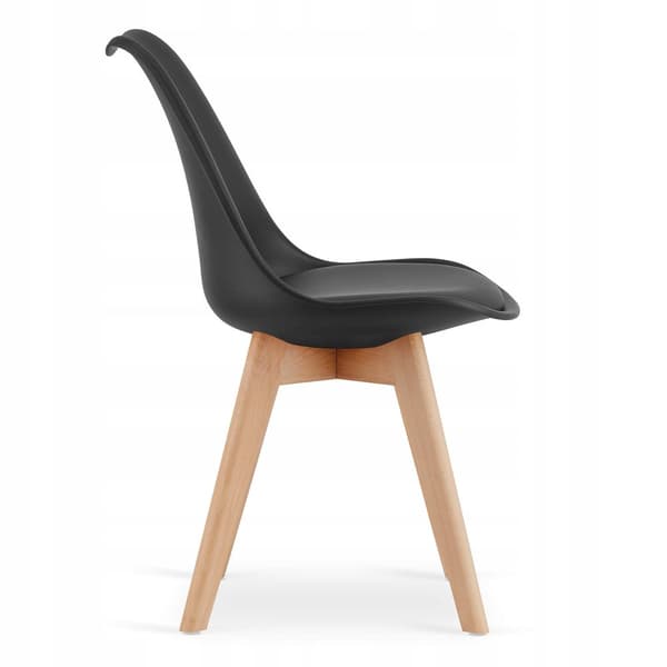 TODI runt bordsset 80cm svart + 4 MARK svarta stolar