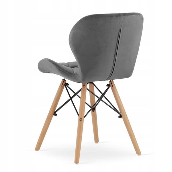 ADRIA rektangulärt bordsset 120x80 vit + 4 LAGO grå stolar