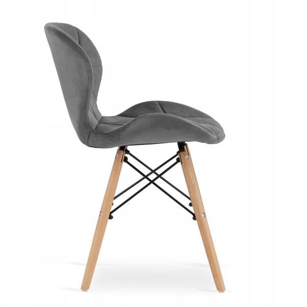 ADRIA rektangulärt bordsset 120x80 vit + 4 LAGO grå stolar