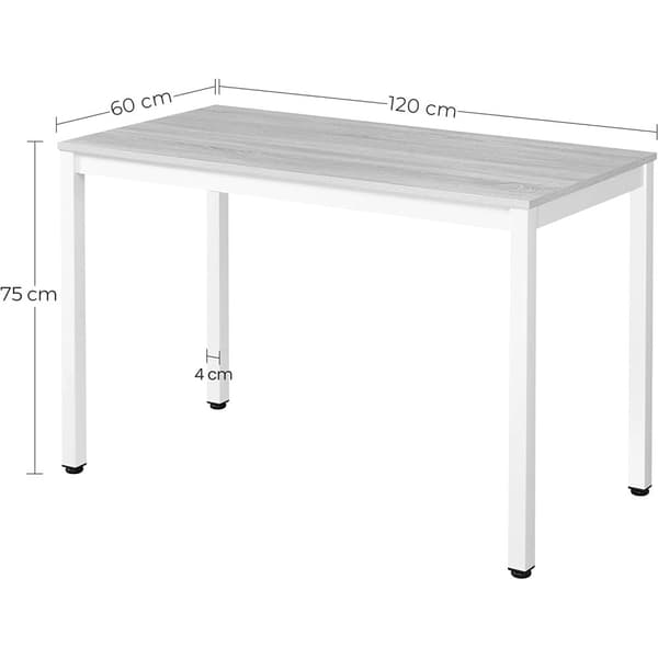 TESSA rektangulärt bordsset 120x60 ljus ek + 4 OSAKA svarta stolar