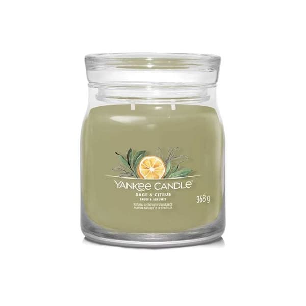 YANKEE CANDLE CANDLEDAL MEDIUM SIGNATUR SALVIA & CITRON
