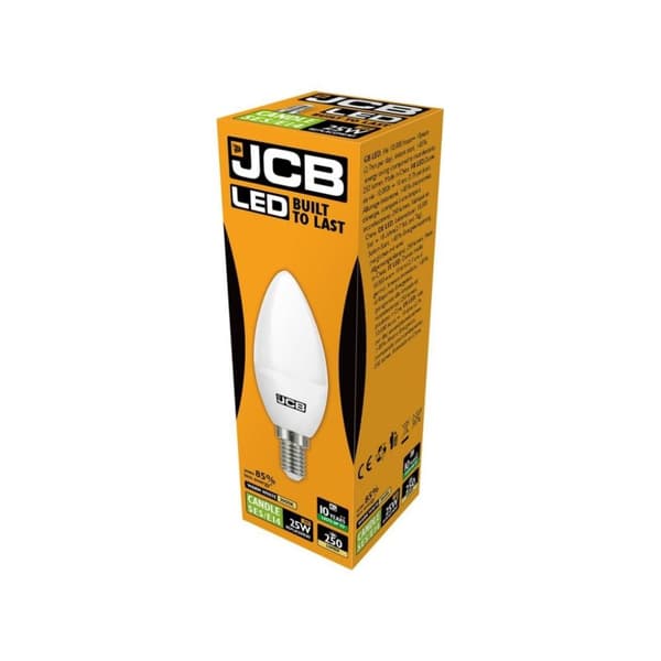 JCB LED Candle 250lm Opal 3w glödlampa E14 2700k White One Size