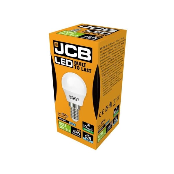 JCB LED Golf 520lm Opal 6w pære E14 6500k White One Size