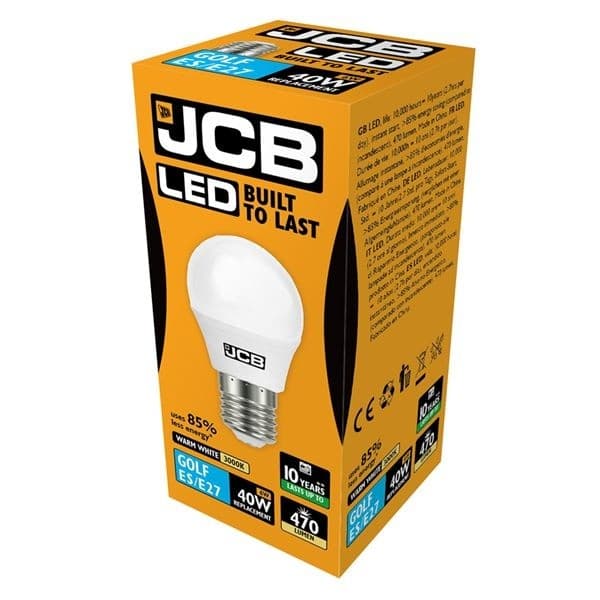 JCB LED Golf 470lm Opal 6w glödlampa E27 2700k White One Size