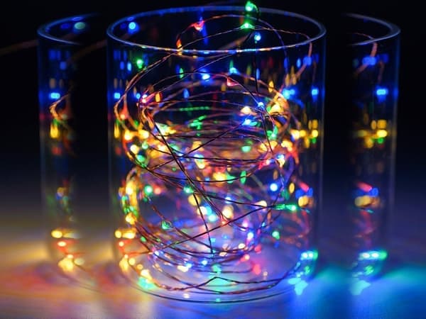 10m RGB Tråd LED-strip,  100 LEDs MultiFärg