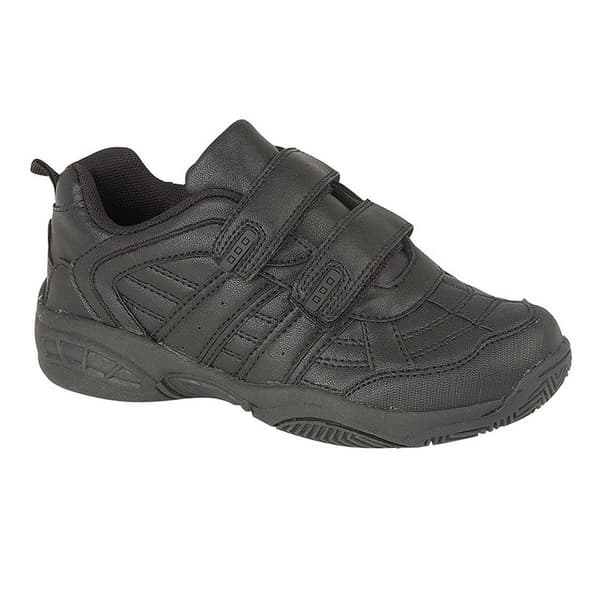 Dek Kids Unisex Fusion II Touch Fastening Sport Trainer Black 9 Child UK