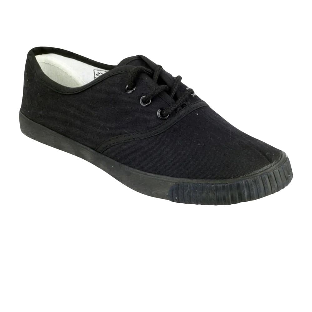 Mirak Mono Black Lace Barns Plimsolls / Boys Gym Trainers