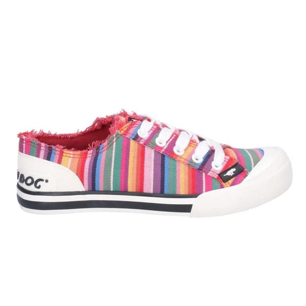 Rocket Dog Womens/Ladies Jazzin Eden Stripe Lace Up Canvas Trainer