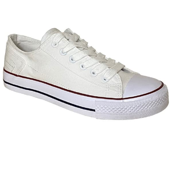 Dek Dame/kvinder Canvas Trainer Sko White 7 UK