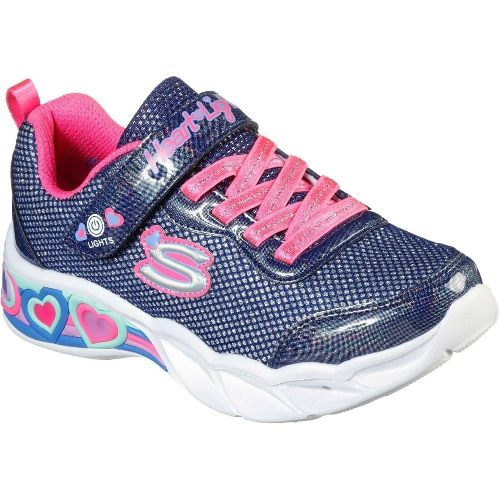 Skechers Girls Sweetheart Lights Spells Shimmer Trainers
