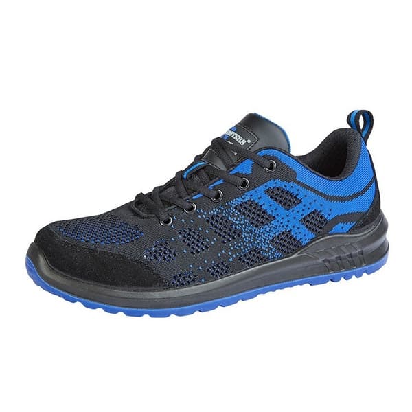 Grafters Stickade säkerhetsskor för män Black/Navy 7.5 UK