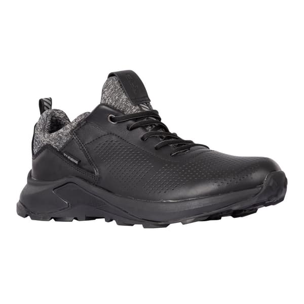 Trespass Mens Cole Leather Trainers Black/Grey 11 UK