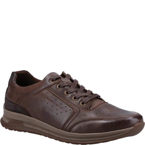 Hush Puppies Mens Joseph Leather Trainers Light Brown 11 UK