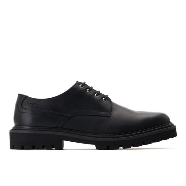 Base London Mens Wick Leather Derby Shoes Black 8 UK