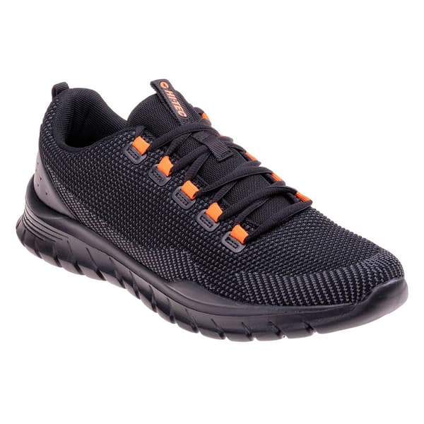 Hi-Tec Mens Haremi Casual Shoes Black/Dark Grey/Orange 8 UK