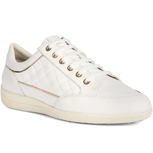 Geox Kvinnor/Damer Myria läderskor White 6 UK