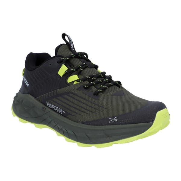 Hi-Tec Mens Fuse Trail Low Cut Trainers Black/Olive 10 UK