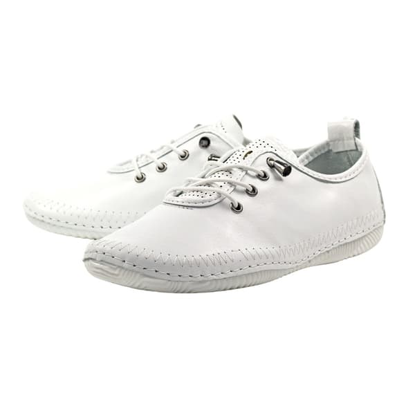 Lunar Womens/Ladies Abbie Leather Plimsolls