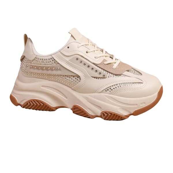 Where's That From Womens/Ladies Groove Diamante Chunky Trainers Cream 3 UK