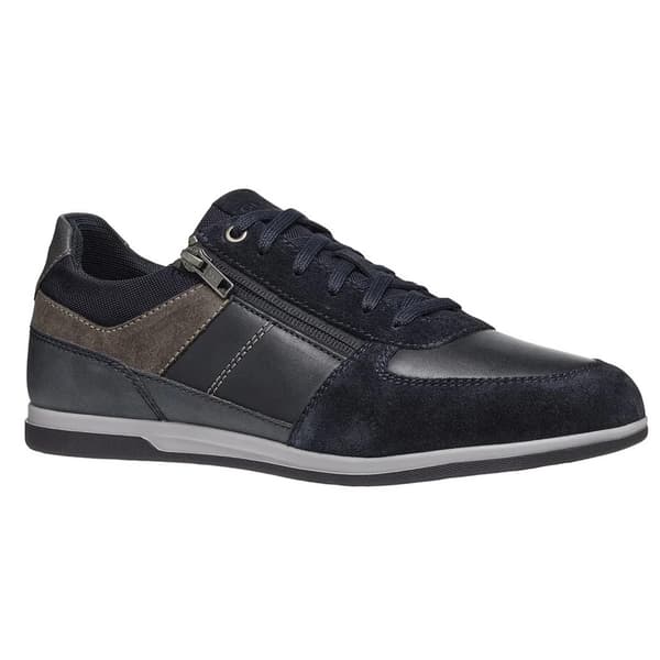 Geox Mens U Renan B Suede Trainers Navy/Grey 10.5 UK