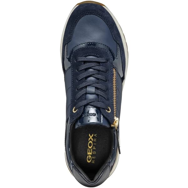 Geox Womens/Ladies Desya Patent Leather Trainers