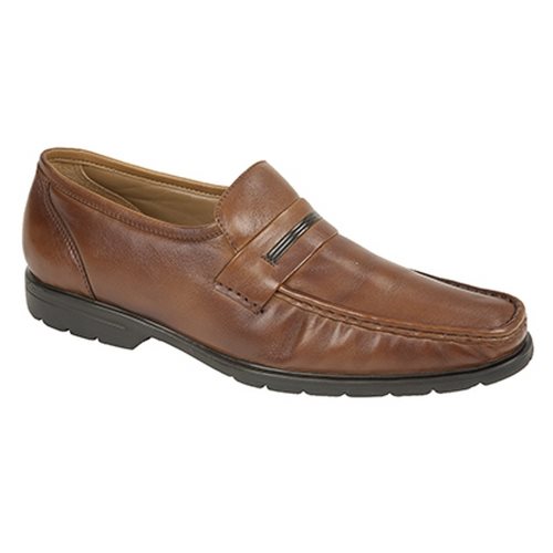 Bild av Roamers Mäns Memory Foam Moccasin Slip On Shoes
