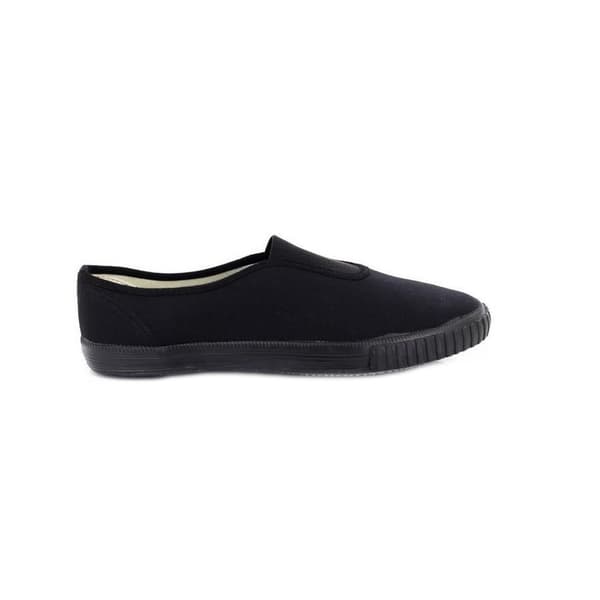 Dek Kids Unisex Junior Gusset Black Canvas Plimsolls
