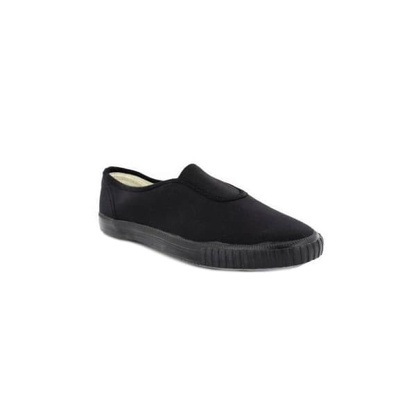 Dek Kids Unisex Junior Gusset Black Canvas Plimsolls