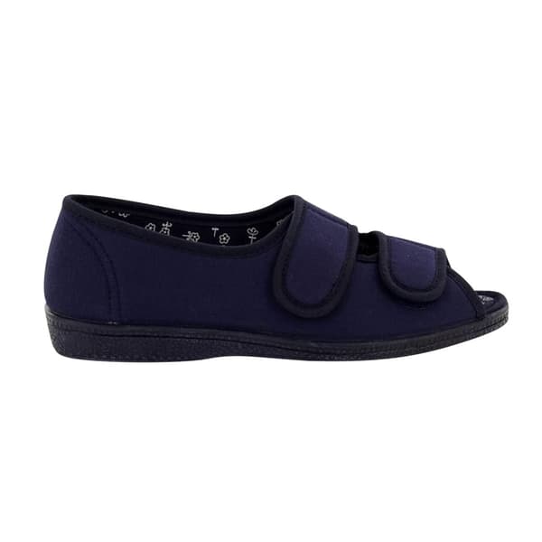 San Diego Kvinder/damer brede pasform bomuld Twin Touch Fastening Peep Toe Casual sko