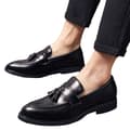 Pikkukuva 4 / 4: Roamers Mens Toggle Saddle Hi-Shine Leather Loafers