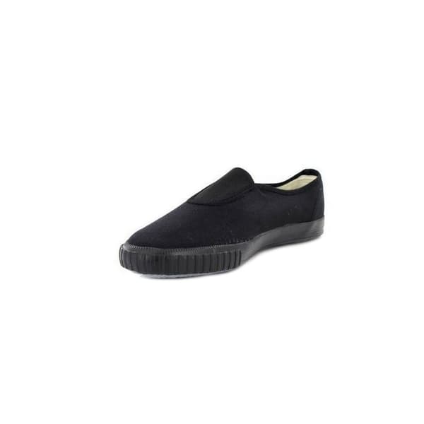 Dek Vuxna Unisex Gusset Black Canvas Plimsolls