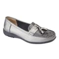 Miniatyrbilde 1 av 2: Boulevard Womens/Ladies Wide Fitting Reptile Print Tassle Shoes