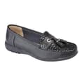 Miniatyrbilde 1 av 2: Boulevard Womens/Ladies Wide Fitting Reptile Print Tassle Shoes