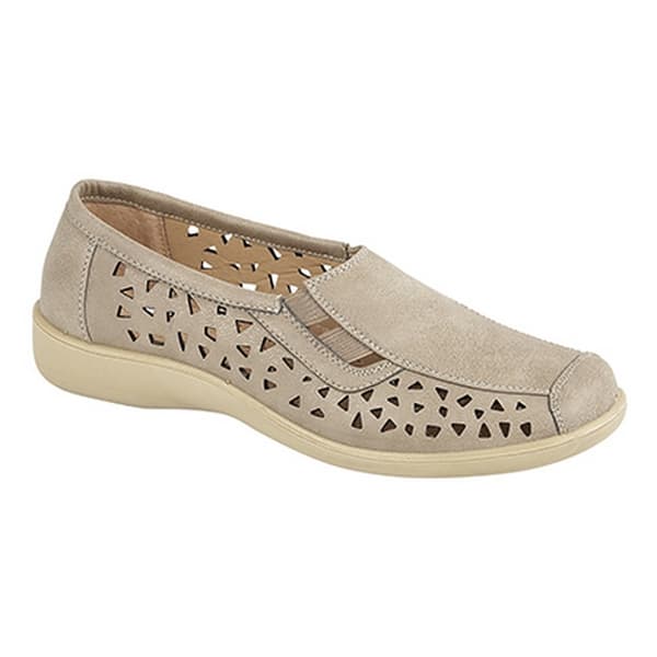 Boulevard Womens/Ladies Side Gusset Summer Casual Shoes Stone 5 UK