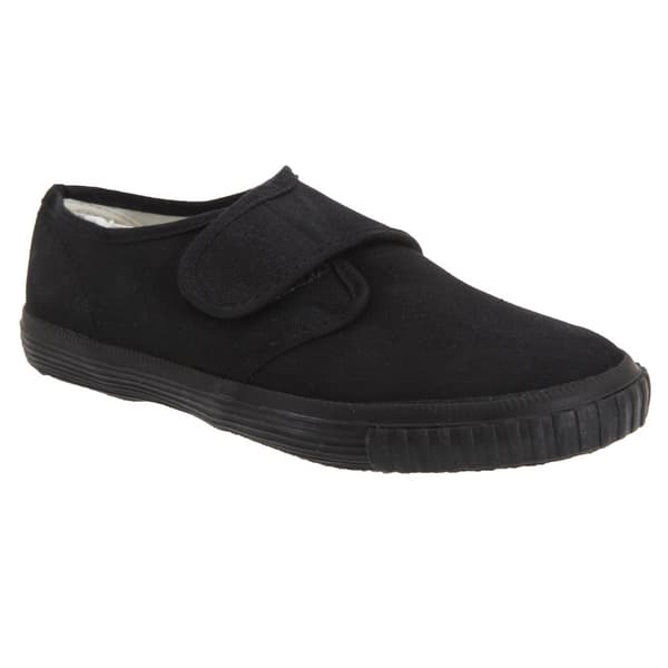 Dek Kids Unisex Junior Touch Fastening Black Canvas Plimsolls för barn Black 9 UK Junior