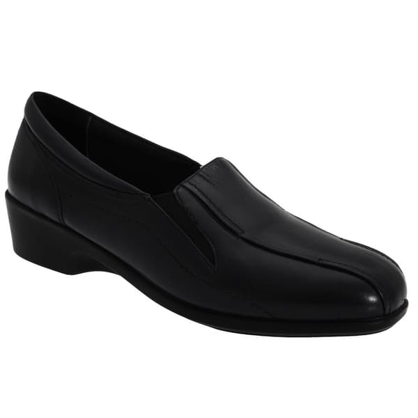Mod Comfys Womens/Ladies Flexible Slip-On Twin Gusset Shoes Black 5 UK