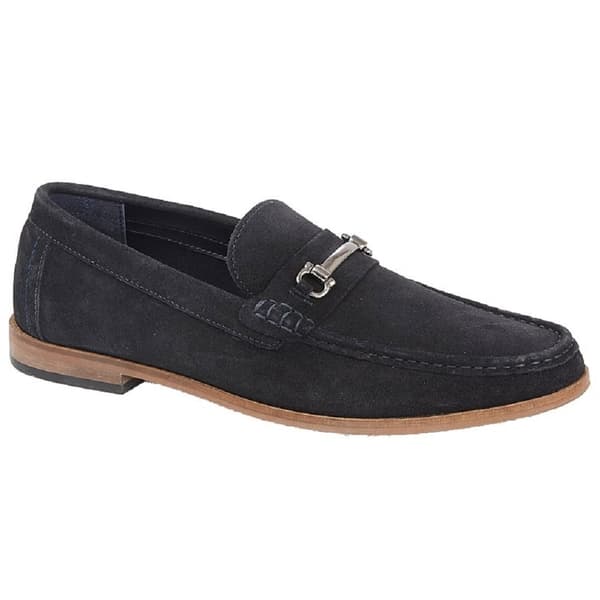 Roamers Mens Suede Slip-on Casual Shoes Navy 12 UK
