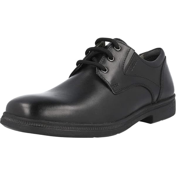 Geox Boys Federico Leather School Shoes Black 13 UK Child