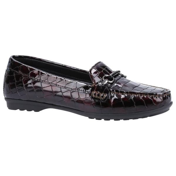 Geox Kvinnor/Damer Elidia Lädermockainer Dark Burgundy 4 UK
