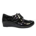 Miniatyrbilde 2 av 5: Lunar Womens/Ladies Nell Leather Lined Casual Shoes