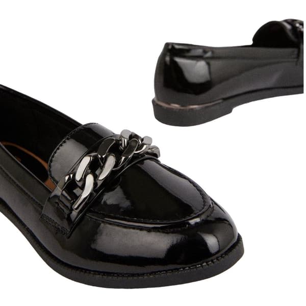 Dorothy Perkins Kvinder/Damer Leila Chain Patent PU Loafers