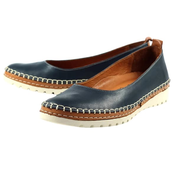Lunar Womens/Ladies Dove Leather Pumps Blue 6 UK