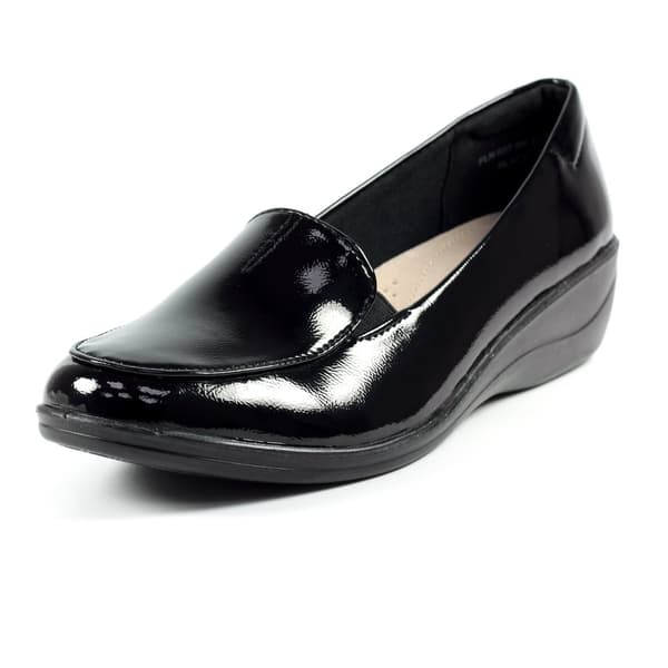 Lunar Womens/Ladies Elsbeth Leather Glossy Shoes