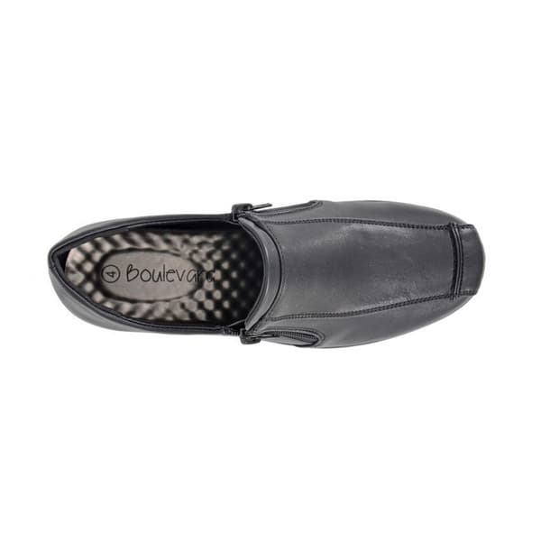 Boulevard Womens/Ladies Twin Zip Loafers